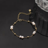 Cultured Freshwater Pearl Irregular 925 Sterling Silver Gypsophila Bracelet TQ