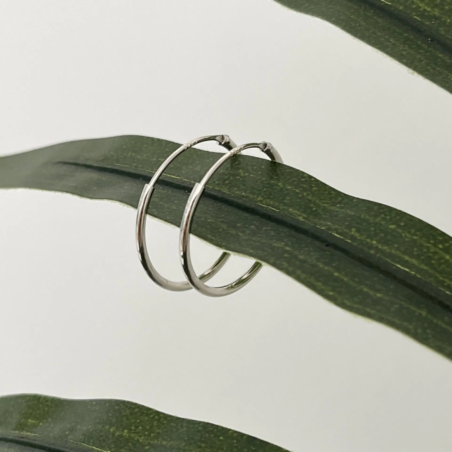 S925 Sterling Silver Plain Ring Earrings Women's Large Ring Ear Buckle Distinctive Fashion All-match South Korea Internet Celebrant Popular Earrings TWINKLE QUEEN