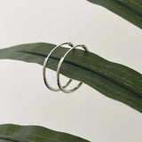 S925 Sterling Silver Plain Ring Earrings Women's Large Ring Ear Buckle Distinctive Fashion All-match South Korea Internet Celebrant Popular Earrings TWINKLE QUEEN