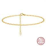 14K Gold Plated 925 Sterling Silver Anklet TQ