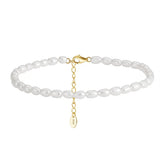 Cultured Freashwater Pearl 14K Gold Plated 925 Sterling Silver Fully Beaded Bracelet TQ