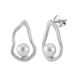 Freshwater Pearl Hoop Sloane Dangling Earrings TWINKLE QUEEN