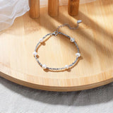 Cultured Freshwater Pearl Irregular 925 Silver Vintage Bracelet TQ