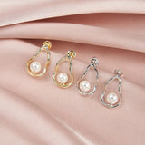Freshwater Pearl Hoop Sloane Dangling Earrings TWINKLE QUEEN
