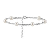 Cultured Freshwater Pearl Irregular 925 Silver Vintage Bracelet TQ