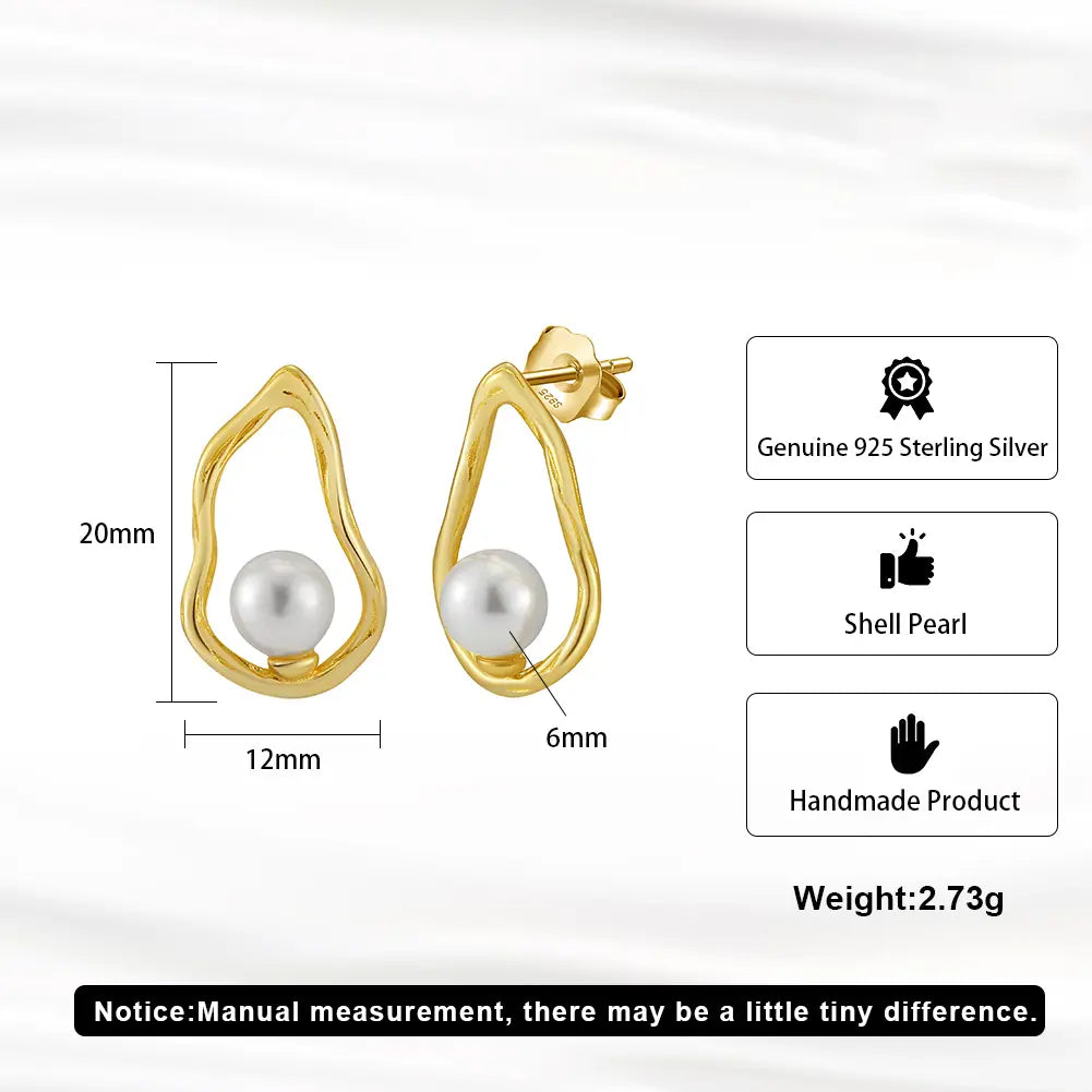 Freshwater Pearl Hoop Sloane Dangling Earrings TWINKLE QUEEN