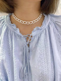 Natural Freshwater Pearl Neckless Delicate lace romantic vintage necklace 我的商店