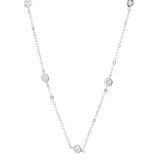 S925 Sterling Silver Necklace  Light Luxury Zircon Diamond Collarbone Chain TWINKLE QUEEN