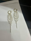 Natural Pearl Fringe Earrings,Bold Nature. Unapologetic Style. TWINKLE QUEEN