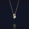 Cultured Freshwater Pear 14K Gold Plated 925 Sterling Silver Flower Shaped Necklace