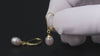 Cultured Freshwater Pearl 14K Gold Plated 925 Sterling Silver French D-shaped Buckle Earrings