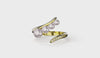Anillo de plata 925 con perla de agua dulce natural, anillo abierto ajustable con circonita bañada en oro creativo de moda europea y americana. 