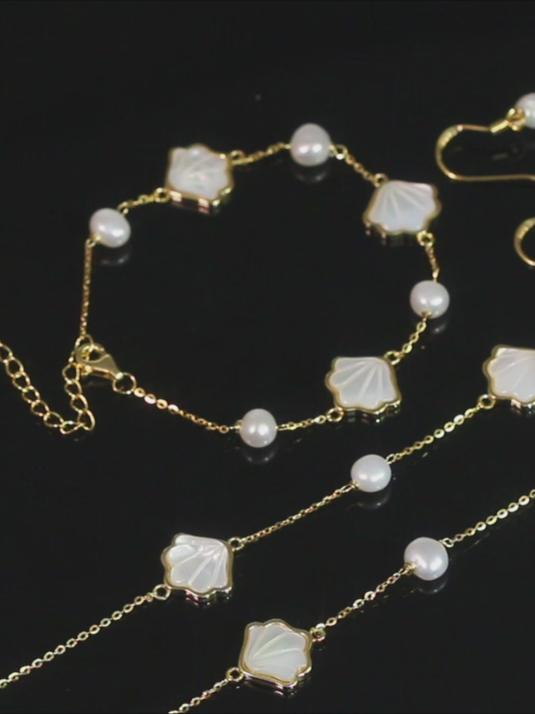 Cultured Freashwater Pearl 925 Sterling Silver Natural Shell Necklace