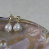 Cultured Freshwater Pearl 14K Gold Plated 925 Sterling Silver Irregular Baroque Earrings