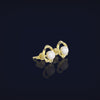 Cultured Freshwater Pear 14K Gold Plated 925 Sterling Silver Flower Shaped Earrings